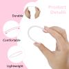 5 Pairs Eyeglass End Tips Anti-Slip Silicone Eyeglass End Tips Soft Eyeglass Temple End Tips Eyeglass Sunglasses Temple Tips for Flat Thin Metal Eyeglass Legs Pink view 2