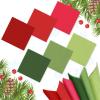 Whaline 120 Sheet Christmas Cocktail Napkin 2 Ply Red Green Color Paper Napkins 6 Colors Disposable Dinner Napkins For Xmas Winter Holiday Supplies view 1