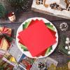 Whaline 120 Sheet Christmas Cocktail Napkin 2 Ply Red Green Color Paper Napkins 6 Colors Disposable Dinner Napkins For Xmas Winter Holiday Supplies view 3