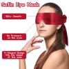 4Pcs Satin Blind Fold for Game, Soft Silk Blackout Blindfold for Adults Couples, 57'' V-Shaped Sleeping Eye Mask, Adjustable Eye Shade Cover, Travel Blind Folds for Adult Play Women Men Meditation view 3