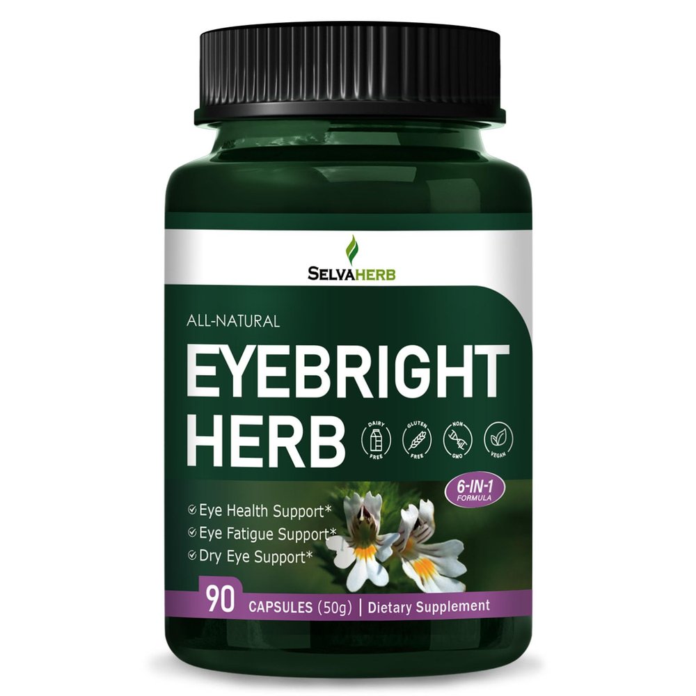 Selvaherb Herbal Formula, Eyebright Herb Extract for Eye Health Support, Eye Fatigue Support & Dry Eye Support. 160Capsules