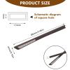 5 Pairs Eyeglass End Tips Anti-Slip Silicone Eyeglass End Tips Soft Eyeglass Temple End Tips Sunglasses Temple Tips for Flat Thin Metal Eyeglass Legs Replacement Temple Tube Sleeve Brown view 4