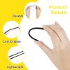 5 Pairs Eyeglass End Tips Anti-Slip Silicone Eyeglass End Tips Soft Eyeglass Temple End Tips Sunglasses Temple Tips for Flat Thin Metal Eyeglass Legs Glasses Retainers Replacement Black view 2