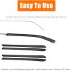 5 Pairs Eyeglass End Tips Anti-Slip Silicone Eyeglass End Tips Soft Eyeglass Temple End Tips Sunglasses Temple Tips for Flat Thin Metal Eyeglass Legs Glasses Retainers Replacement Black view 3