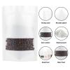 100 Pack Bags, Resealable Bags with Clear Window, Stand-up Bags for Sealing Storage, Scratch Resistant Hand Storage Bags. (White, 5.99.05 Inch) view 2