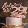 29th Birthday Cake Topper for women Pink 29th Birthday Cake Toppers, 29th Cake Topper for Women,29 Cake Topper For Women, 29th birthday decorations,29th Birthday Cake Topper view 1