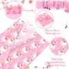 100 Sheets Pink Xmas Santa Tissue Paper, 20 x 14in Snowflake Print Wrapping Tissue Cute Santa Art Decorative for Christmas Girls Baby Shower Birthday Party Supplies (Pink) view 3