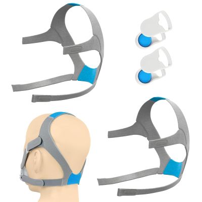 2-Pack Replacement CPAP Headgear for AirFit F20 & AirTouch F20, Compatible with F20 Full Face Mask, 4 Stronger Magnetic Clips & 2 Straps, Adjustable & Comfortable Headgear, Medium