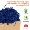 Darfukei Shredded Paper for Gift Baskets, Dark Blue Crinkle Paper Filler, 1/2LB (8 oz), Perfect for Birthdays, Weddings, Anniversaries, Gift Wrapping view 2