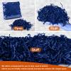 Darfukei Shredded Paper for Gift Baskets, Dark Blue Crinkle Paper Filler, 1/2LB (8 oz), Perfect for Birthdays, Weddings, Anniversaries, Gift Wrapping view 3