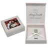 Customized Logo Flash Drives Cream Linen Box Packing, USB Presentation Gift Boxes with Picture Window view 1