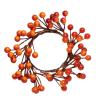 1PC Fall Candle Rings with Artificial Orange Berries Mini Berry Twig Wreath Candle Wreath Berry Rings 7.9 Wide for Thanksgiving Fall Wedding Rustic Seasonal Decoration view 1