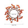 1PC Fall Candle Rings with Artificial Orange Berries Mini Berry Twig Wreath Candle Wreath Berry Rings 7.9 Wide for Thanksgiving Fall Wedding Rustic Seasonal Decoration view 2