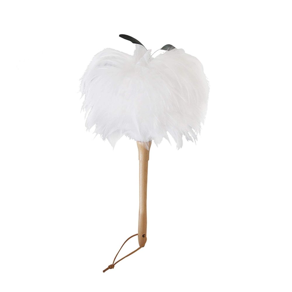 Brush for Cleaning, Precipitator Premium Feather Duster with Beech Handle - Attracts Dust Particles - Thick Soft Feathers, Hand Duster for Home, Office and Car, 3 Colors dust Catcher(C)