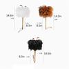 Brush for Cleaning, Precipitator Premium Feather Duster with Beech Handle - Attracts Dust Particles - Thick Soft Feathers, Hand Duster for Home, Office and Car, 3 Colors dust Catcher(C) view 2