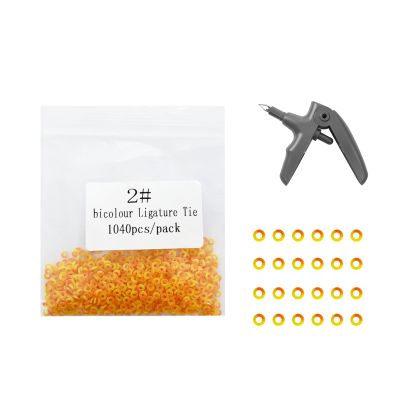 1040Pcs Orthodontic Ligature Ties with Orthodontic Ligature Gun, YOUYA DENTAL Colorful Ties Bands Rubber Multi-Color Elastic Teeth Orthodontic Ligature Rubber Bands for Brace and Orthodontic Procedure