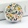 3 Compartment Medicine Pill Case Figs and Pears Printed Round Pill Box Small Pill Organizer Box for Pocket Purse Briefcase Pills Medicine Cod Liver Oil Storage Box Earplug Case view 4
