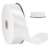 1-1/2 Inch 100 Yards Solid Satin Ribbon,Durable Satin Ribbons,Perfect for Present Wrapping,Wedding Decoration,Handmade Bows,Wrapping Bouquet,Sewing Party Decor and More (White) view 1
