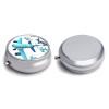 3 Compartment Medicine Pill Case Airplane Printed Round Pill Box Small Pill Organizer Box for Pocket Purse Briefcase Pills Medicine Cod Liver Oil Storage Box Earplug Case view 3