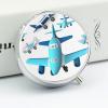 3 Compartment Medicine Pill Case Airplane Printed Round Pill Box Small Pill Organizer Box for Pocket Purse Briefcase Pills Medicine Cod Liver Oil Storage Box Earplug Case view 4