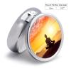 3 Compartment Medicine Pill Case Yoga Meditation Printed Round Pill Box Small Pill Organizer Box for Pocket Purse Briefcase Pills Medicine Cod Liver Oil Storage Box Earplug Case view 2