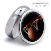 3 Compartment Medicine Pill Case Basketball Printed Round Pill Box Small Pill Organizer Box for Pocket Purse Briefcase Pills Medicine Cod Liver Oil Storage Box Earplug Case view 2