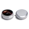 3 Compartment Medicine Pill Case Basketball Printed Round Pill Box Small Pill Organizer Box for Pocket Purse Briefcase Pills Medicine Cod Liver Oil Storage Box Earplug Case view 3