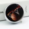 3 Compartment Medicine Pill Case Basketball Printed Round Pill Box Small Pill Organizer Box for Pocket Purse Briefcase Pills Medicine Cod Liver Oil Storage Box Earplug Case view 4