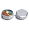 3 Compartment Medicine Pill Case Baseball Printed Round Pill Box Small Pill Organizer Box for Pocket Purse Briefcase Pills Medicine Cod Liver Oil Storage Box Earplug Case view 3