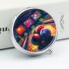 3 Compartment Medicine Pill Case Bowling Balls Printed Round Pill Box Small Pill Organizer Box for Pocket Purse Briefcase Pills Medicine Cod Liver Oil Storage Box Earplug Case view 4