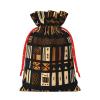 Bgshjvf African Mud Cloth Tribal Linen Gift Bag With Rope Drawstring Closure,With Kraft Paper Elevators,For Christmas,Birthdays,Parties view 2