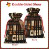 Bgshjvf African Mud Cloth Tribal Linen Gift Bag With Rope Drawstring Closure,With Kraft Paper Elevators,For Christmas,Birthdays,Parties view 3