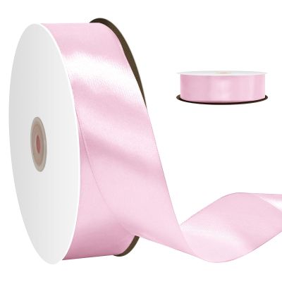 1-1/2 Inch 100 Yards Solid Satin Ribbon,Durable Satin Ribbons,Perfect for Present Wrapping,Wedding Decoration,Handmade Bows,Wrapping Bouquet,Sewing Party Decor and More (Pink)