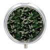 3 Compartment Medicine Pill Case Green Camouflage Printed Round Pill Box Small Pill Organizer Box for Pocket Purse Briefcase Pills Medicine Cod Liver Oil Storage Box Earplug Case view 1