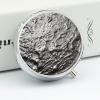 3 Compartment Medicine Pill Case Silver Texture Printed Round Pill Box Small Pill Organizer Box for Pocket Purse Briefcase Pills Medicine Cod Liver Oil Storage Box Earplug Case view 4