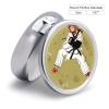 3 Compartment Medicine Pill Case Taekwondo Design Printed Round Pill Box Small Pill Organizer Box for Pocket Purse Briefcase Pills Medicine Cod Liver Oil Storage Box Earplug Case view 2