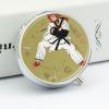 3 Compartment Medicine Pill Case Taekwondo Design Printed Round Pill Box Small Pill Organizer Box for Pocket Purse Briefcase Pills Medicine Cod Liver Oil Storage Box Earplug Case view 4