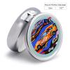 3 Compartment Medicine Pill Case Speed Racing Extreme Sports Printed Round Pill Box Small Pill Organizer Box for Pocket Purse Briefcase Pills Medicine Cod Liver Oil Storage Box Earplug Case view 2