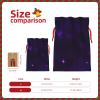 Muflvdx Galaxy Starry Space Purple Starry Print Sacks Drawstring Bags,Gift Bags Reusable Easy To Wrap,For Birthdays,Holidays,Christmas Bags view 4