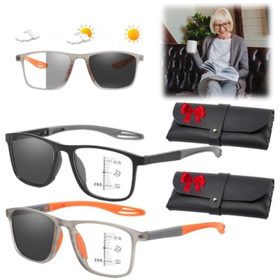 IVYDREVER Reading Glasses Men, Sports Ultra-Light Anti-Blue Light Presbyopic Glasses