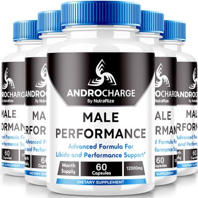 (5 Pack) AndroCharge Pills for Men, Official Andro Charge Male Capsules, All-Natural Support for Overall Health and Peak Performance, Premium Multivitamins Formula, AndroCharger (300 Capsules)