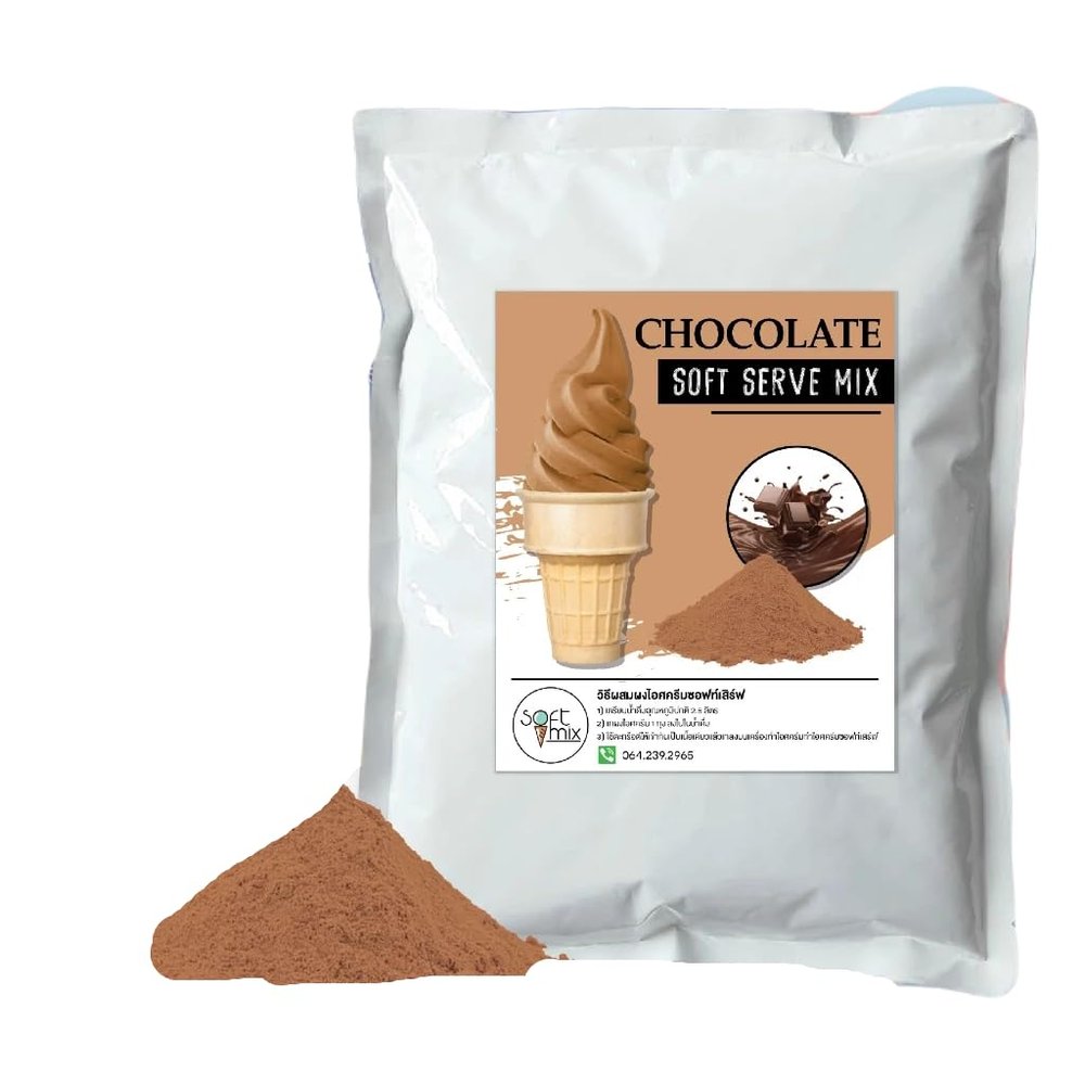 Soft=Mix Soft serve ice cream powder 1 kg. (1 kg., Chocolate)