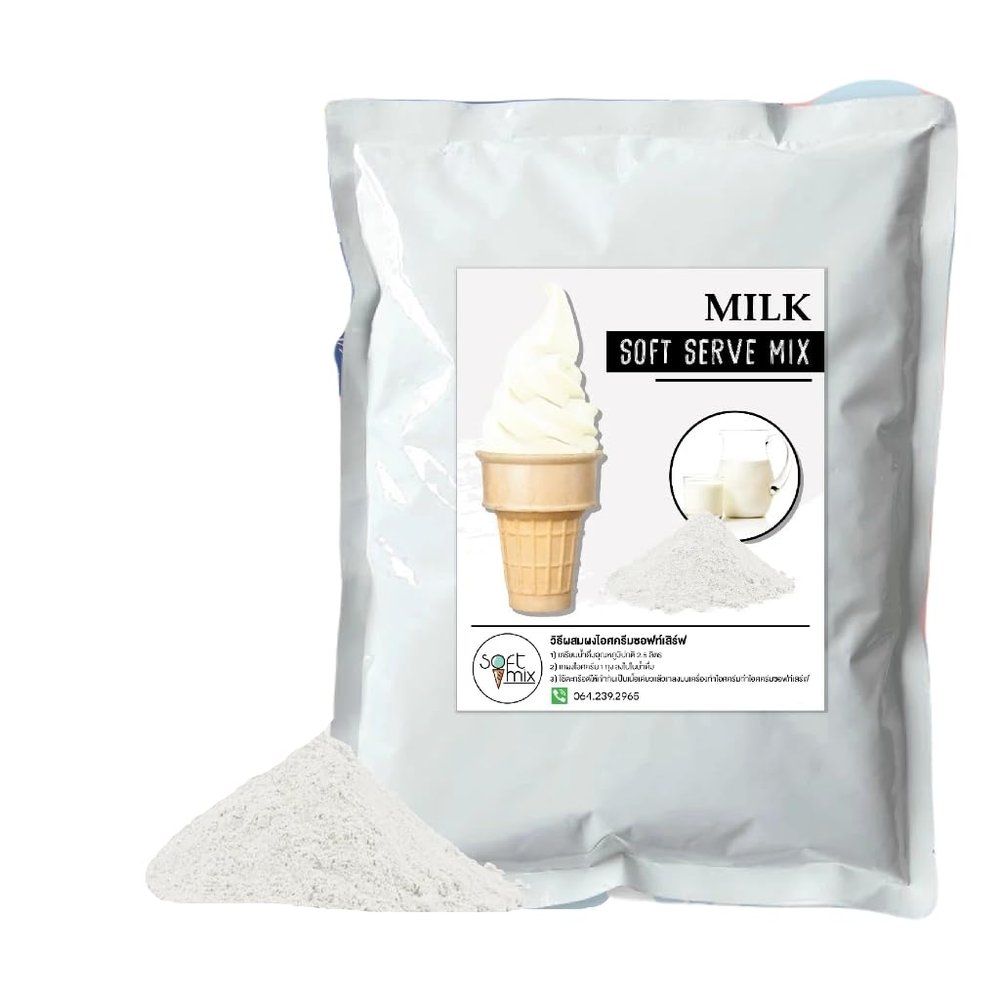 Soft=Mix Soft serve ice cream powder 1 kg. (1 kg., Milk)