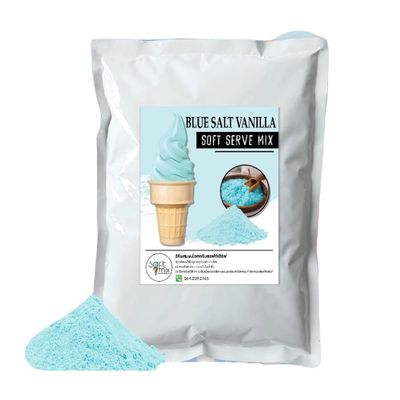 Soft=Mix Soft serve ice cream powder 1 kg. (1 kg., Blue Salt Vanilla)