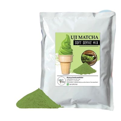 Soft=Mix Soft serve ice cream powder 1 kg. (1 kg., Uji Matcha)