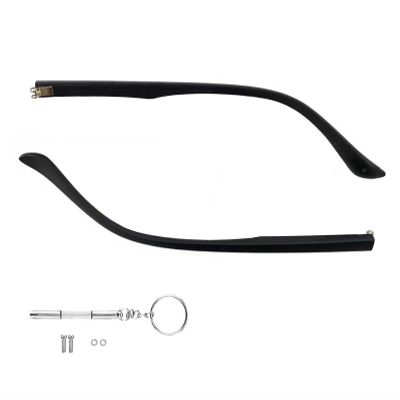 1 Pair Glasses Replacement Temple Arms, Eyeglass Arms Legs Replacement Repair Kit Universal, Double Convex Teeth, Black