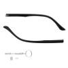 1 Pair Glasses Replacement Temple Arms, Eyeglass Arms Legs Replacement Repair Kit Universal, Double Convex Teeth, Black view 1