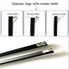 1 Pair Glasses Replacement Temple Arms, Eyeglass Arms Legs Replacement Repair Kit Universal, Double Convex Teeth, Black view 4