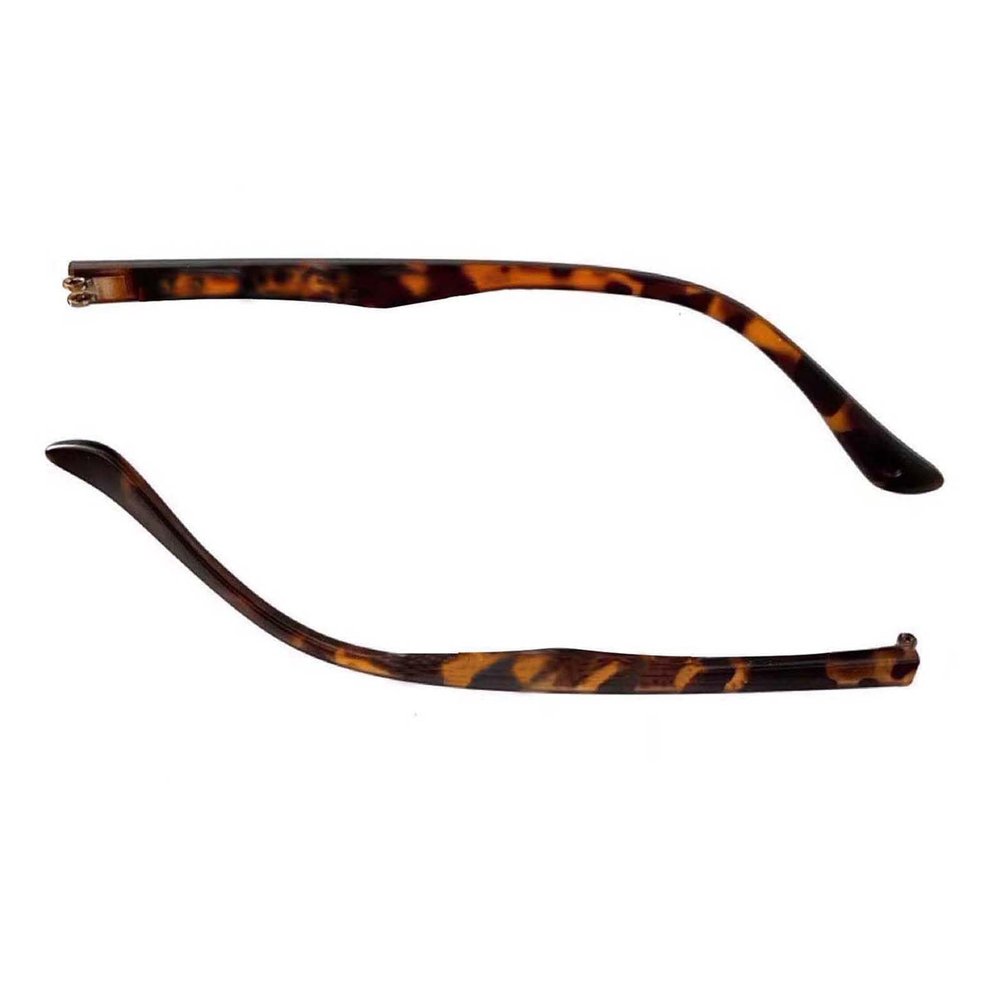 1 Pair Glasses Replacement Temple Arms, Eyeglass Frame Arms Legs Replacement Repair Kit Universal, Double Convex Teeth, Tortoiseshell Color