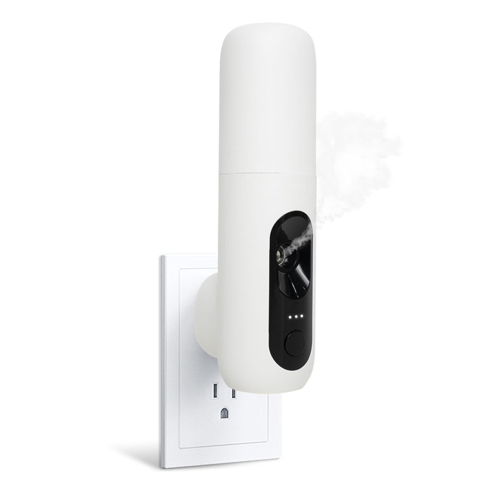 Plug-in Waterless Ultrasonic Essential Oil Diffuser, Diluted Oil Only, 15ml for 30 Days/150 Sq. Ft, Super-Quiet Portable Aromatherapy Diffuser for Small Rooms, Bedroom, Office, Kids Room, Home